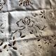 Embroidered linen tablecloth