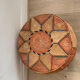 Vintage moroccan leather pouf