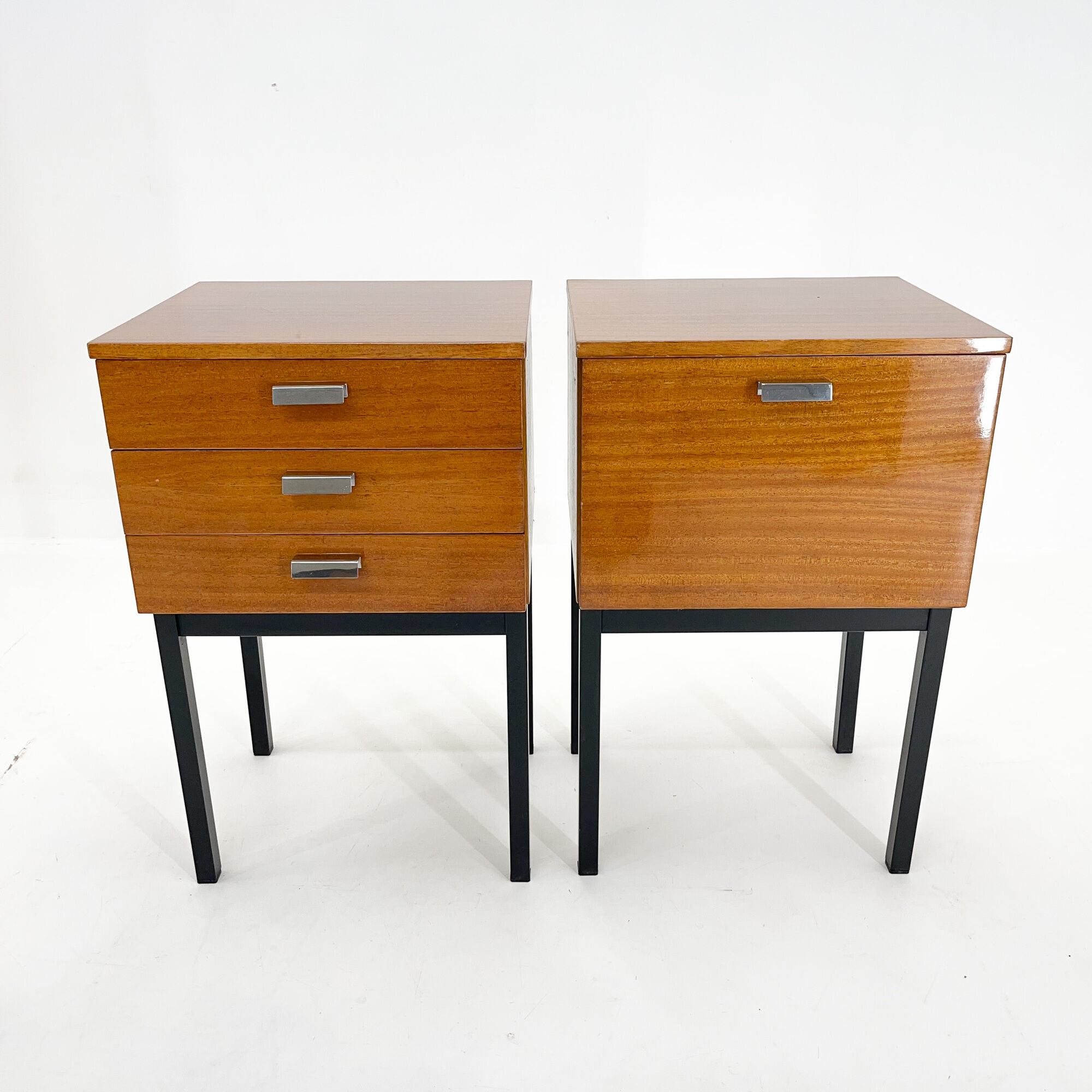 Set of mid-century bedside tables Czechoslovakia