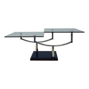 Table basse en verre - deux niveaux