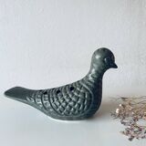 Bird-shaped vase signed Le potier Menton