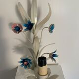 Two French 1960s Floral tole wall lights