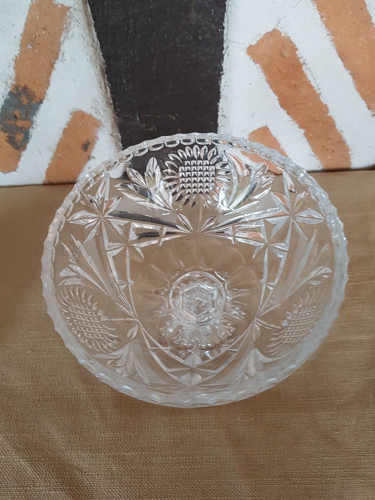 Large candy box chiseled crystal shape sphere