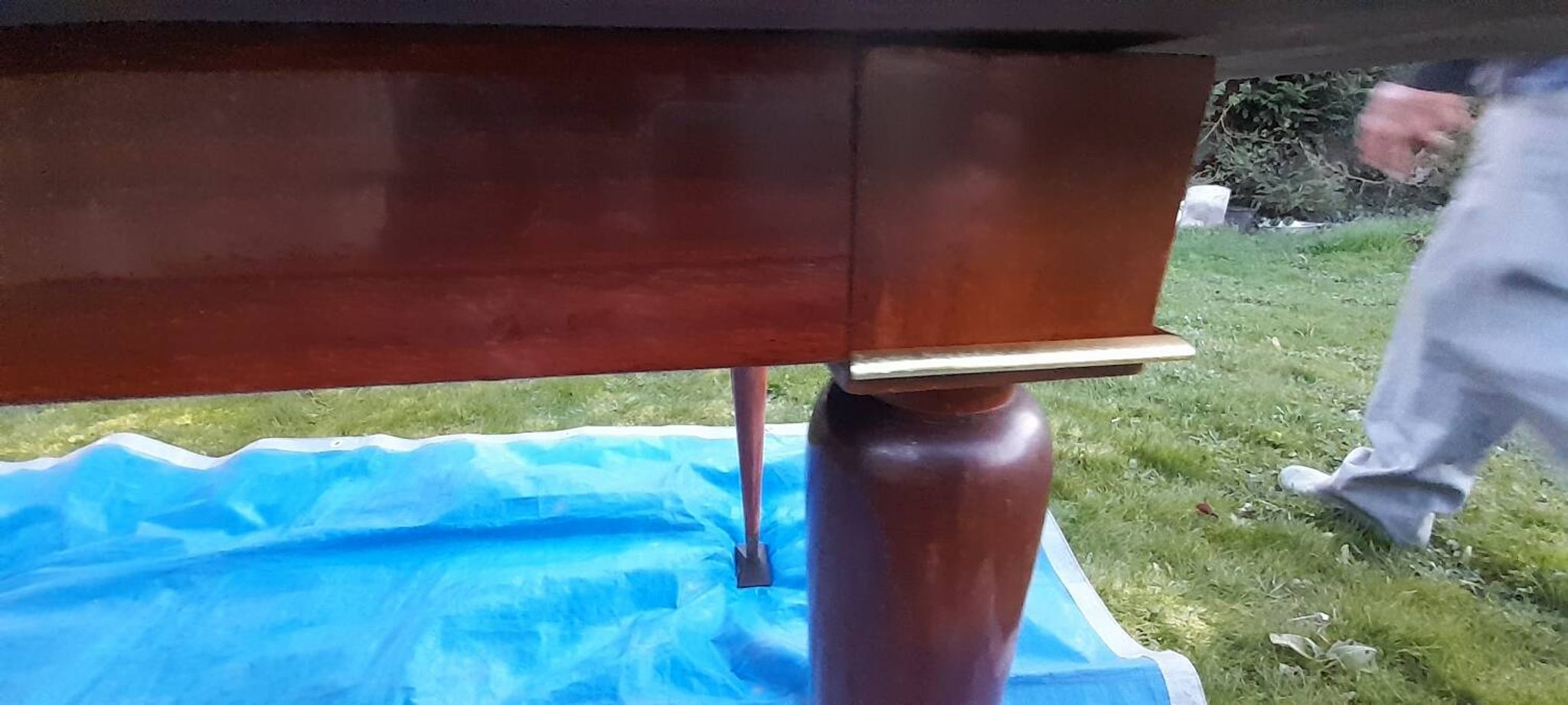 Table à manger avec 2 rallonges placage de marquèterie