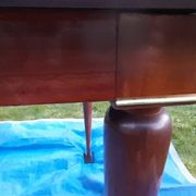 Table à manger avec 2 rallonges placage de marquèterie