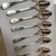 8 spoonfuls of silver metal mocha Ercuis Lauriers