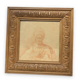 Paguenaud Jean-louis Orientalist Portrait of Man with Turban with Sanguine