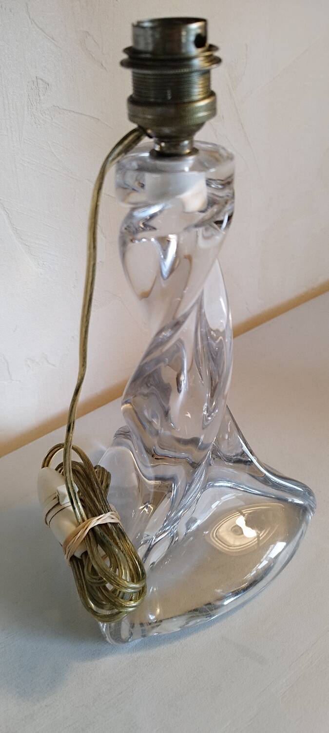 2 Lorraine crystal lamp bases