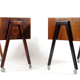 Pair of vintage Danish retro bedside tables in rosewood 60s 70s