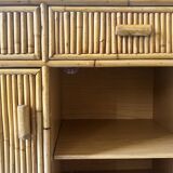 Vintage bamboo sideboard, Italy 1970