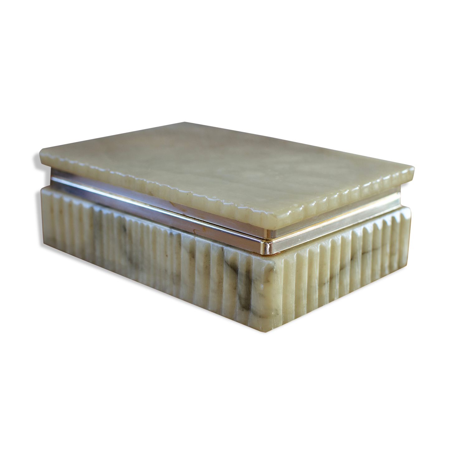 Boite en marbre blanc