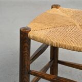 Ensemble chaise et tabouret Bauche, Charlotte Perriand pour Maison Sentou, circa 1950