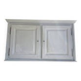 Très beau costaud cabinet armoire en gris Craie charmant campagnard a suspendre ou poser