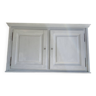 Très beau costaud cabinet armoire en gris Craie charmant campagnard a suspendre ou poser