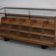 Antique British maple & hardwood haberdashery cabinet or shop counter, 1930s