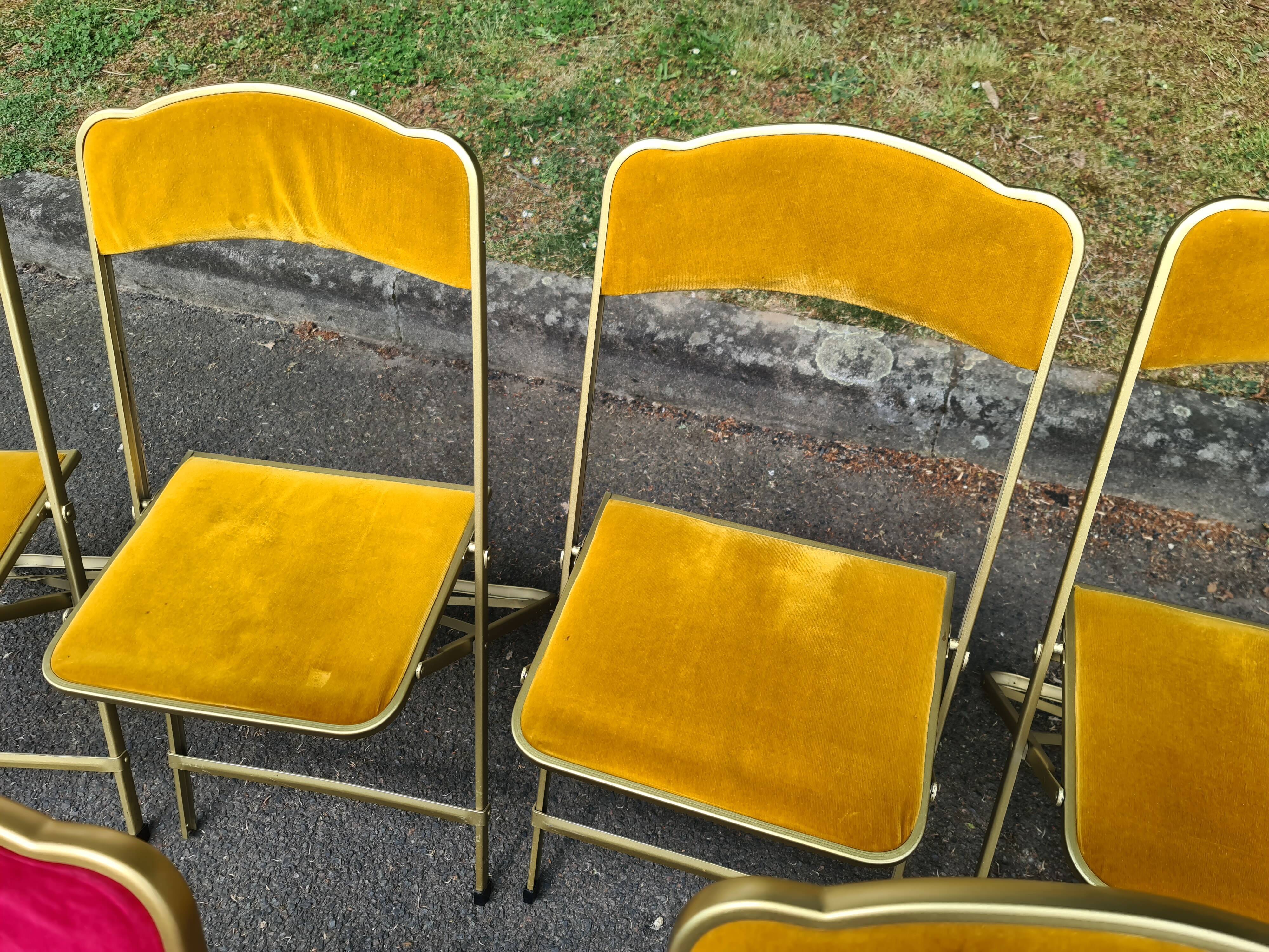 Set of 10 folding chairs Chaisor "theater chair"