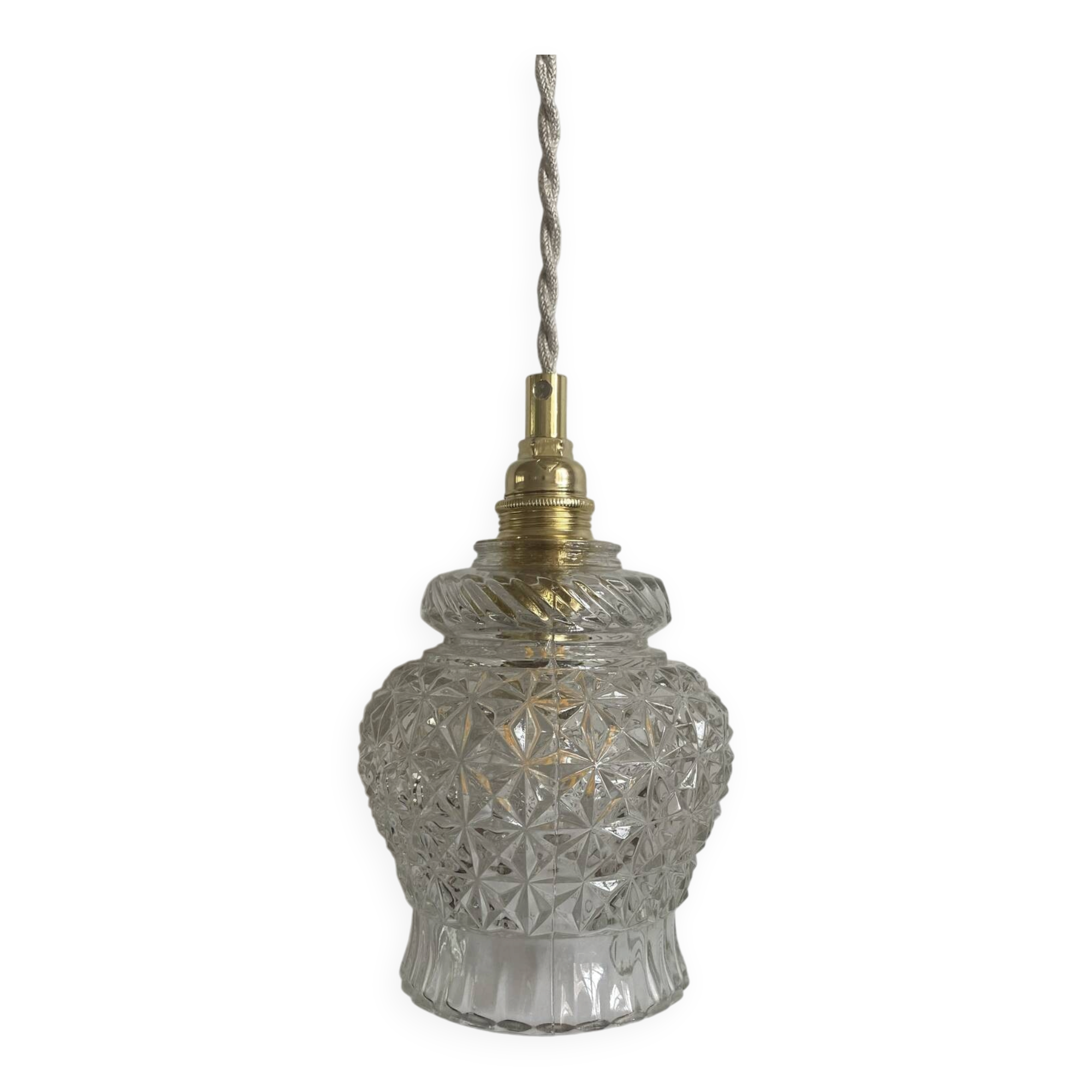 Baladeuse globe vintage en verre 