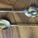 Set of 12 vintage gold-plated metal coffee/moka spoons, Cristofle.