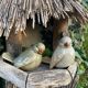 Numbered ceramic birds