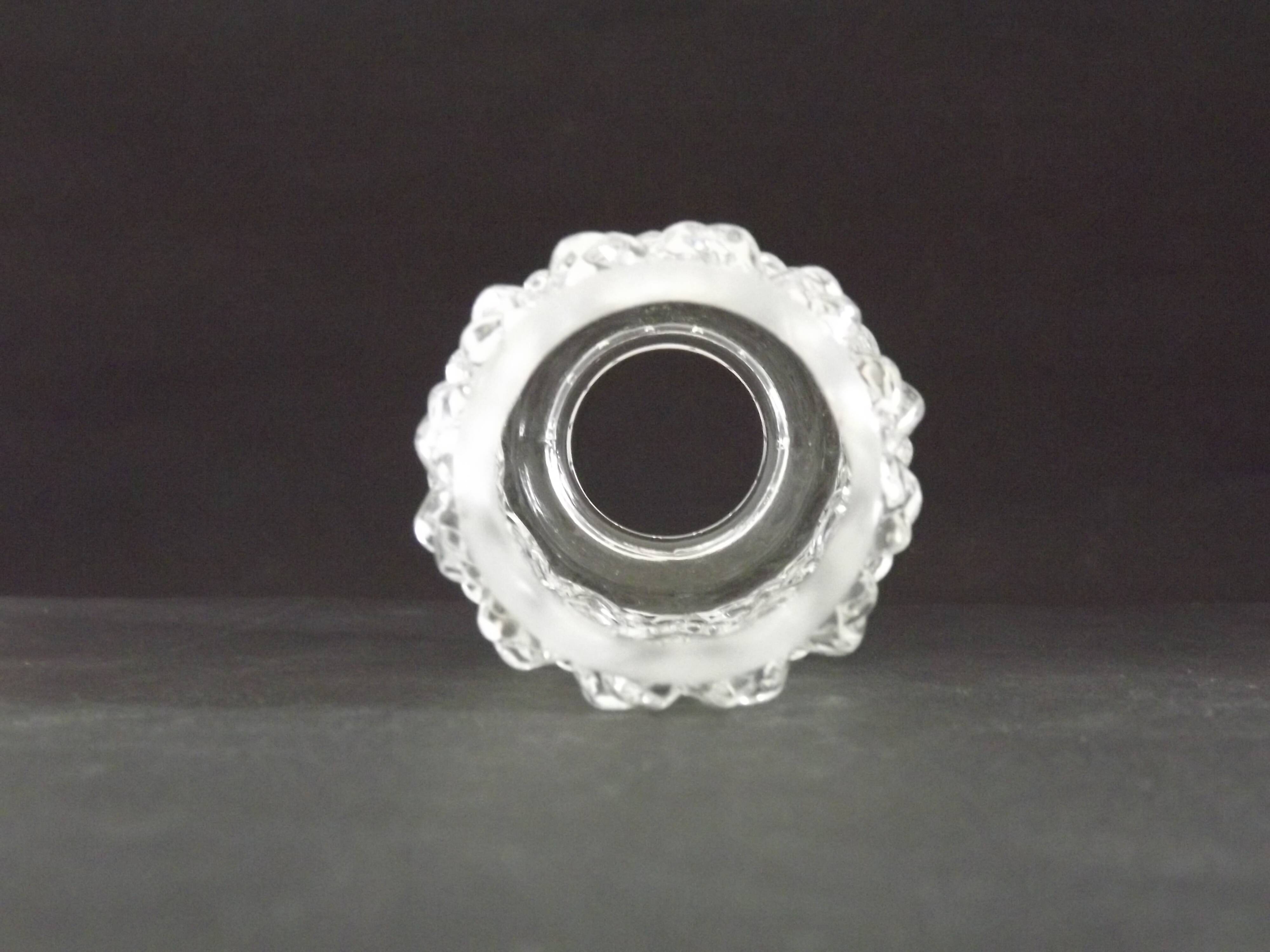 French vintage retro clear cut glass chandelier replacement shade