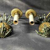 Maison Charles & Fils - Pair of Pineapple wall lights