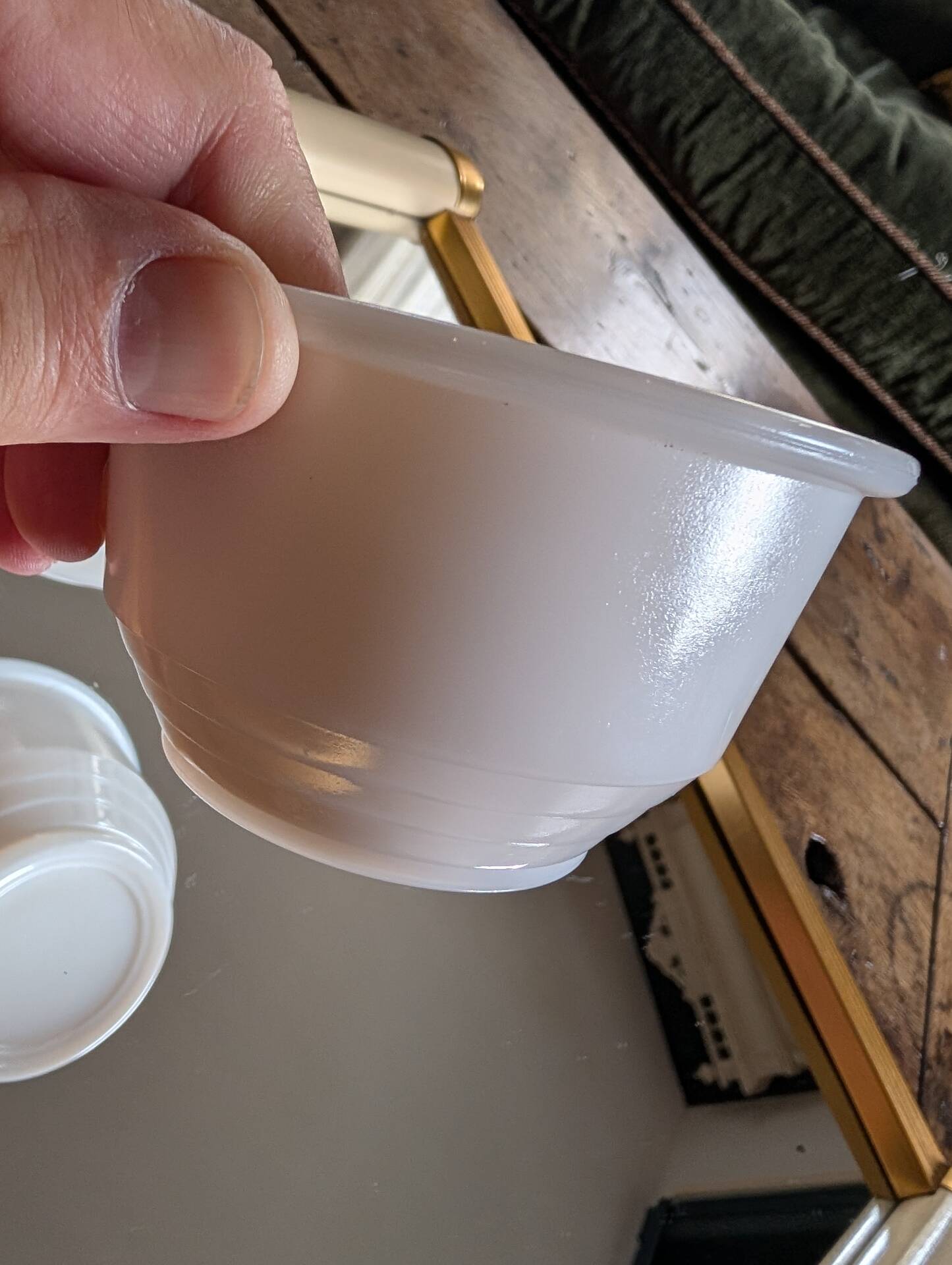 Sugar bowl in white opaline – 1960s/70s