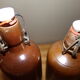 Set of 3 bottles in brown sandstone
