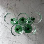 Set of 5 white wine glasses