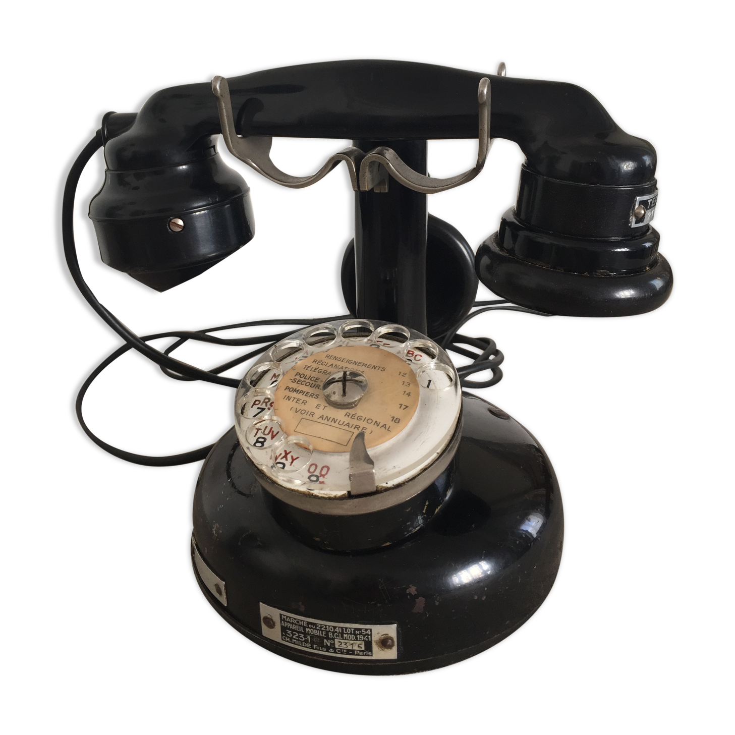 Teprina column bakelite telephone 1941