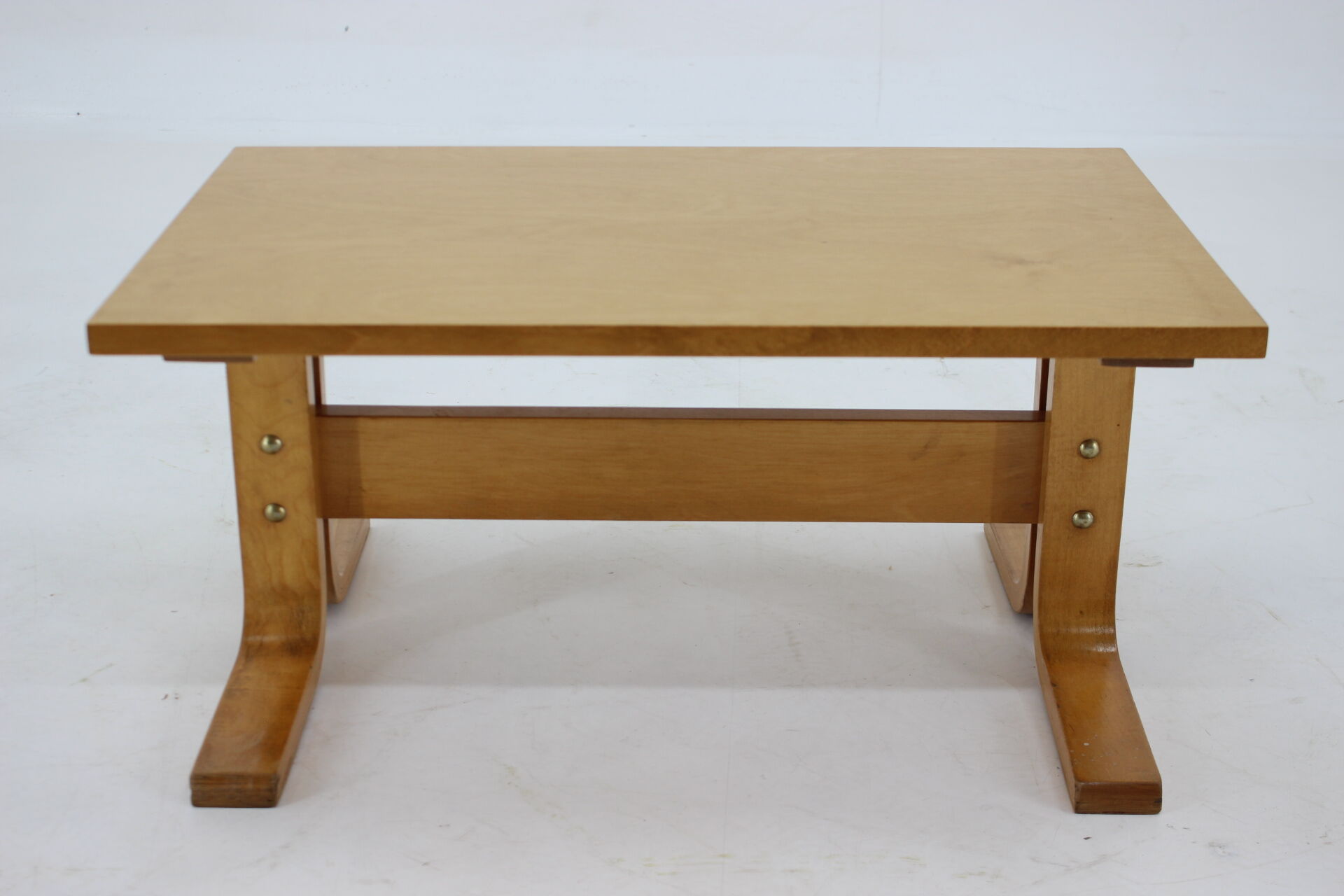 1970s Beech Bench/Planter Stand Czechoslovakia