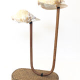 Rattan lamp and shells, 1930