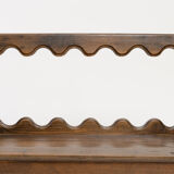 Liturgical bench with fruit wood backrest - French work - nineteenth century.