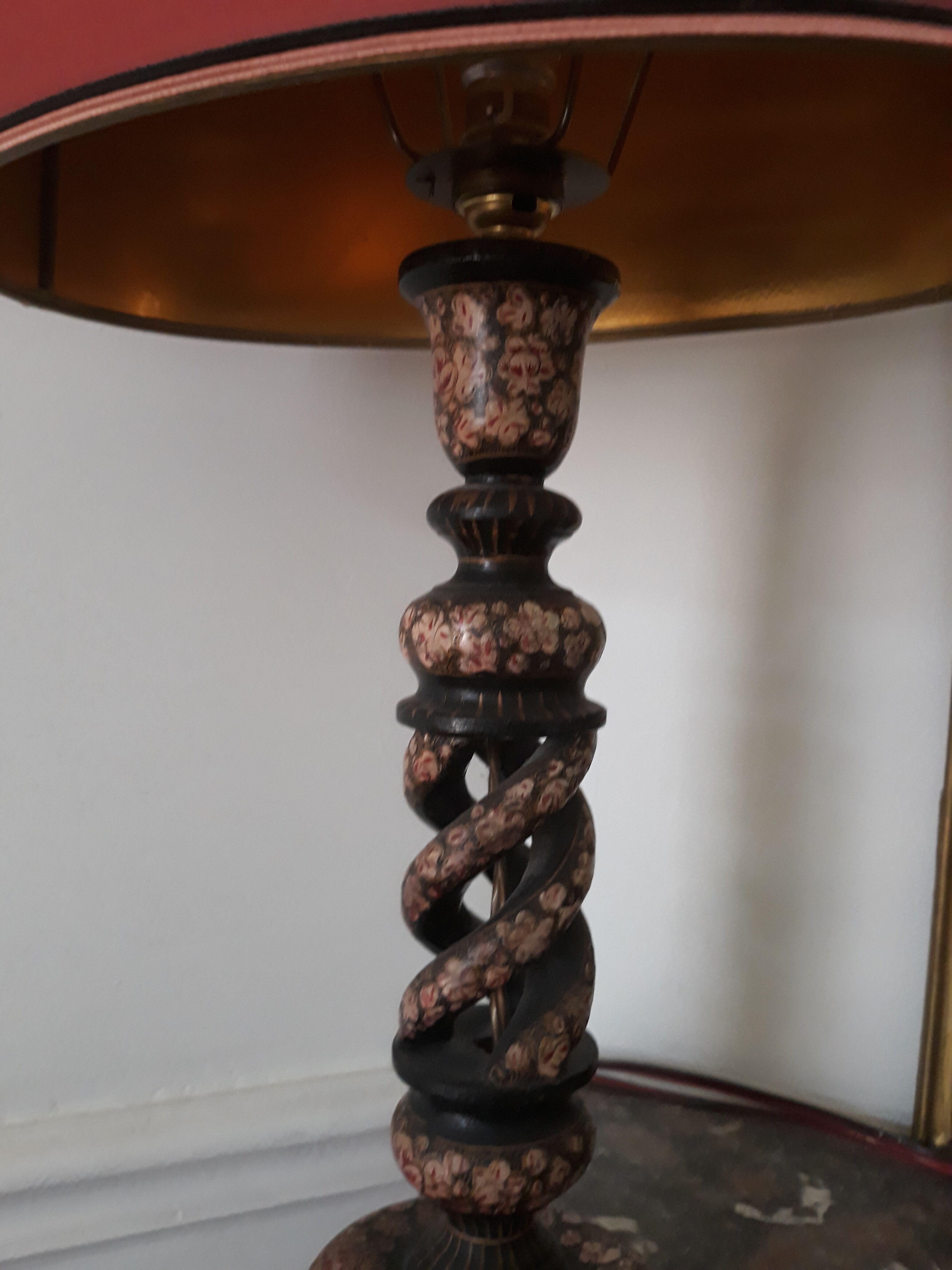 A bohemian-style lamp