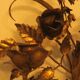 Pair of gold plated wall double candleholders with roses by Hans Kögl, 1960
