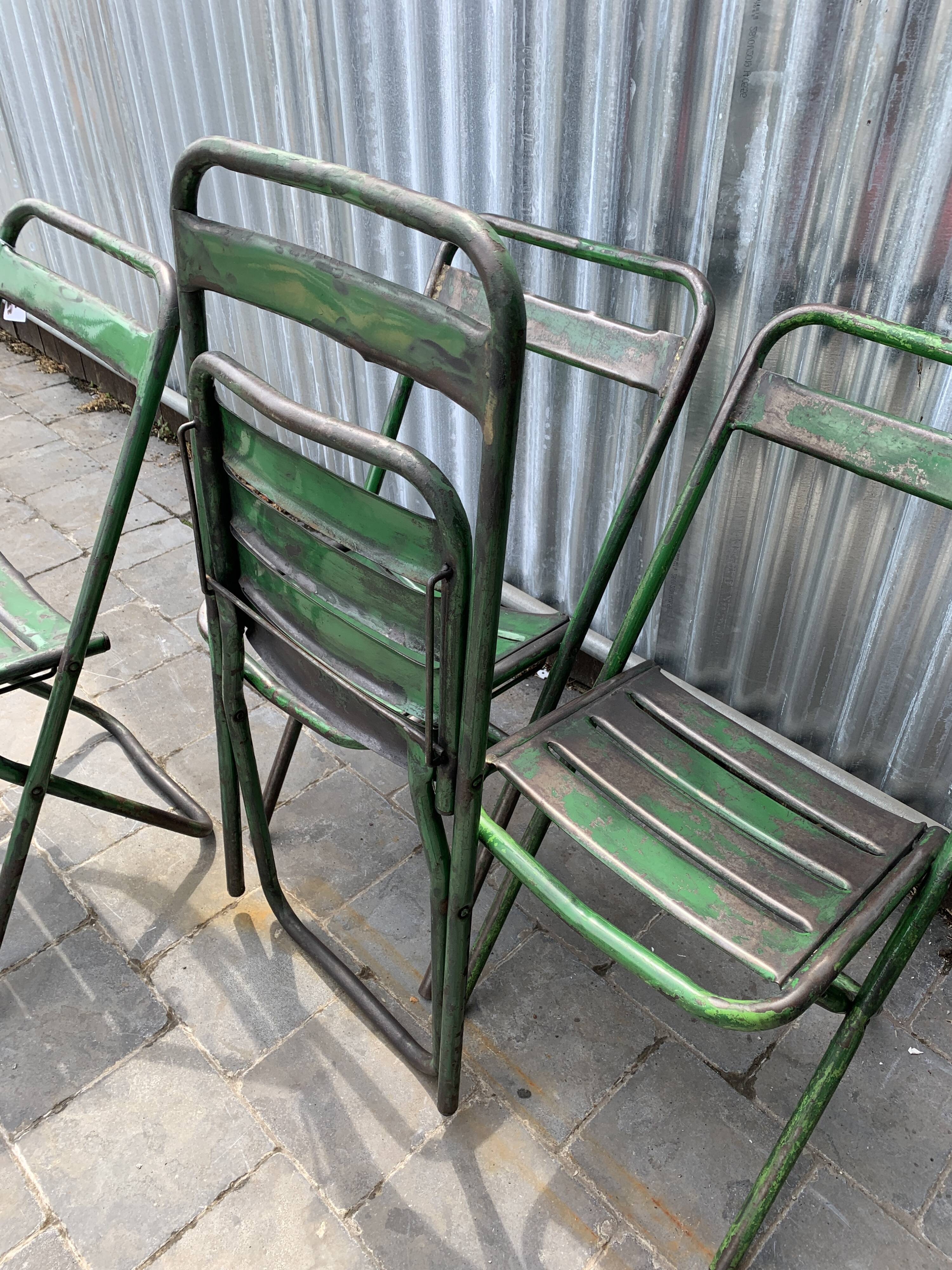 4 chaises de jardin pliantes