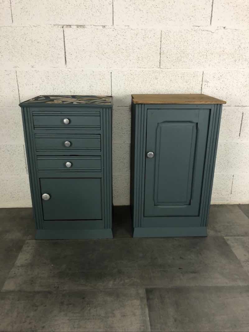 Pair of old bedside tables