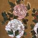 Screen 4 works in bois with peinture on papier style art de co