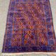 Persian wool rug in burgundy blue 130x85