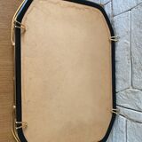 Rectangular service mirror tray with its mirror