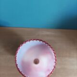 Vase blown glass jar variegated pink soliflore