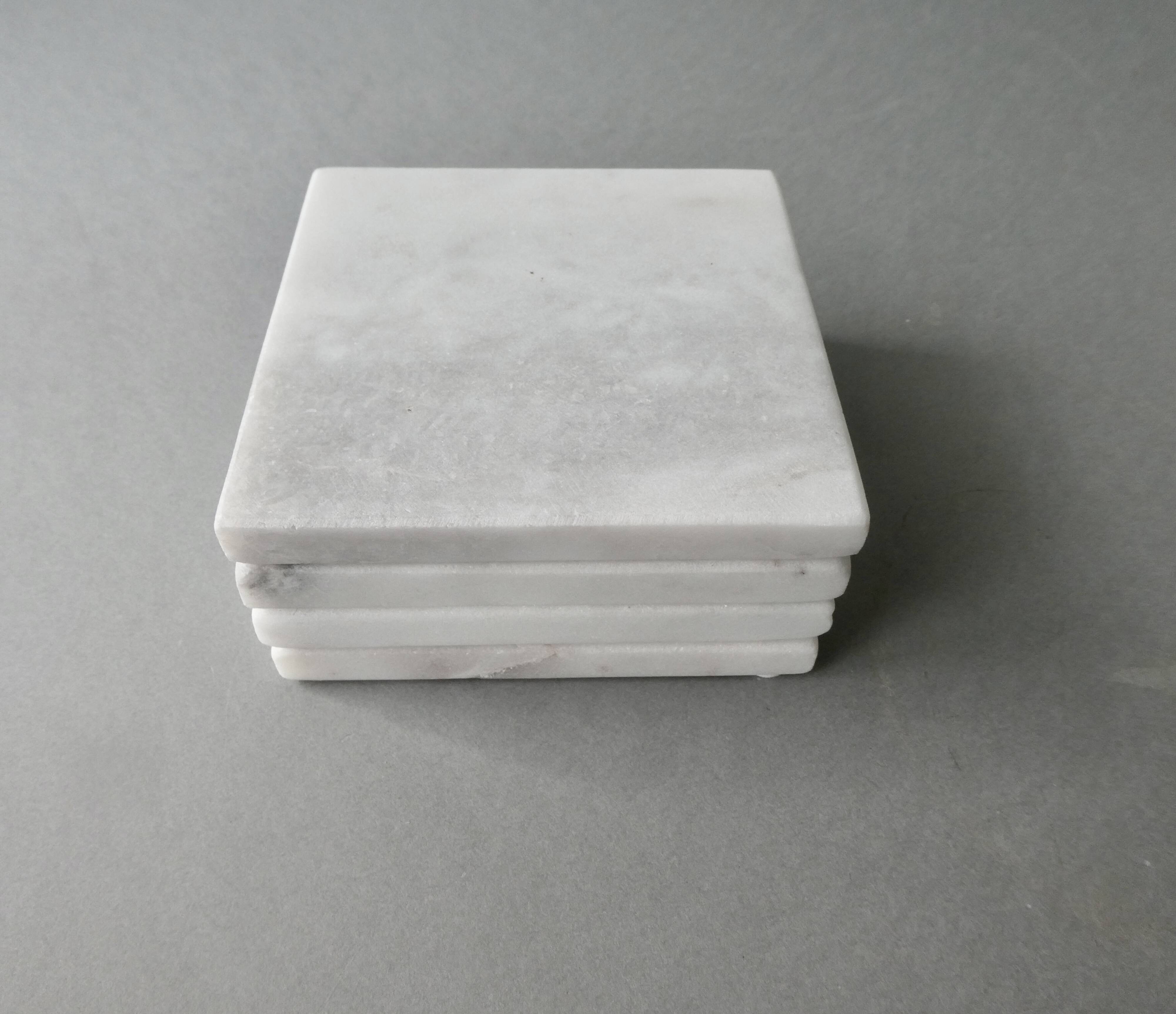 4 marble coasters