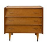 Vintage oak chest of drawers from the 1960s.