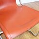 Pair of chairs in leather and chrome tube
