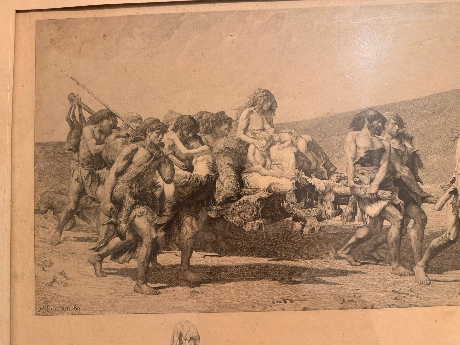Lithographie inspirée de « la conscience » de Victor Hugo