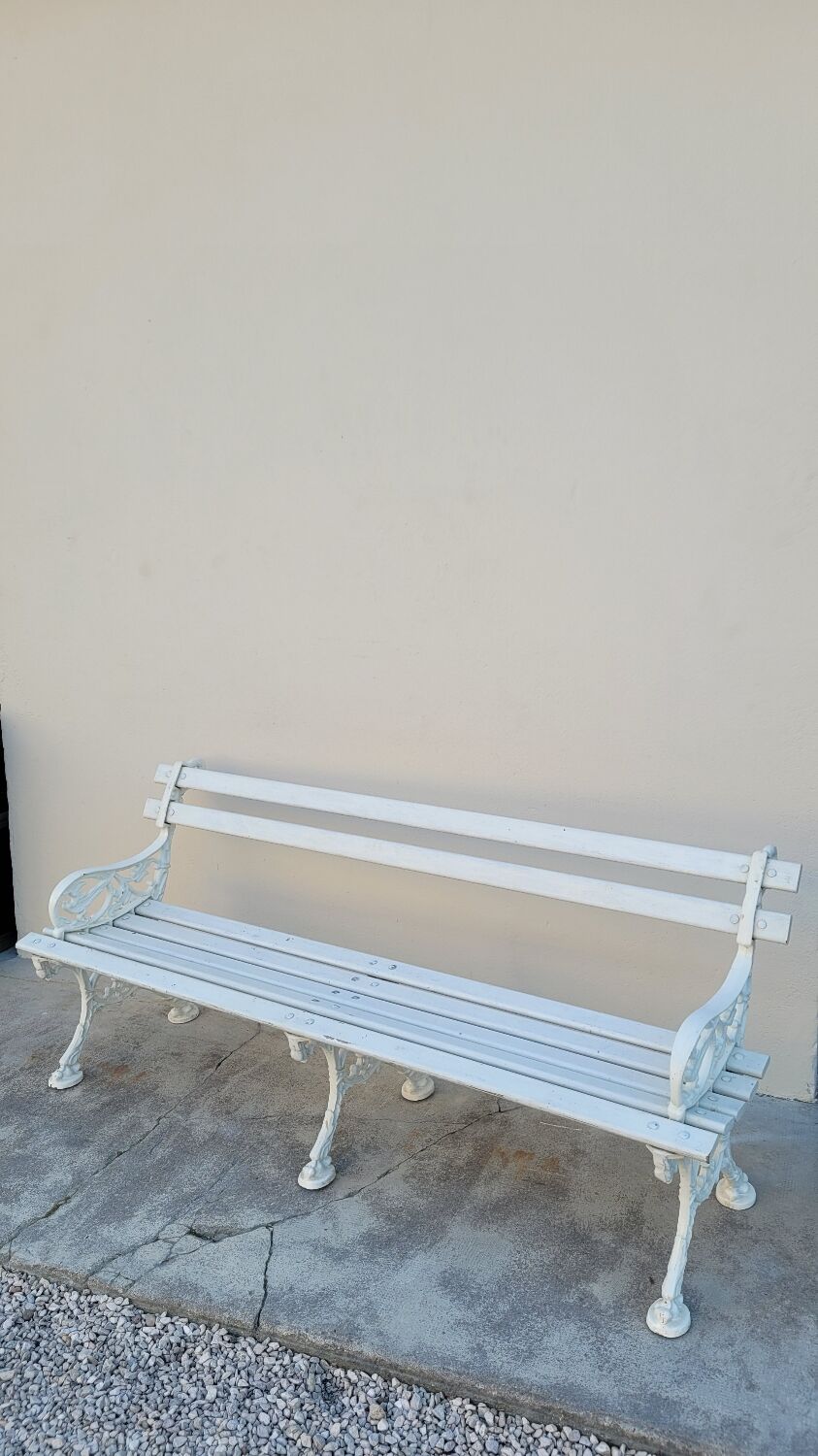 Garden bench signed Godin cast iron bourgeois house