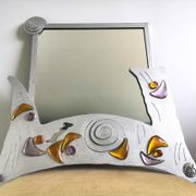 Miroir forme libre design "A Cause d'elle" années 90