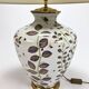 French hand painted ceramic vase lamp, 1970s