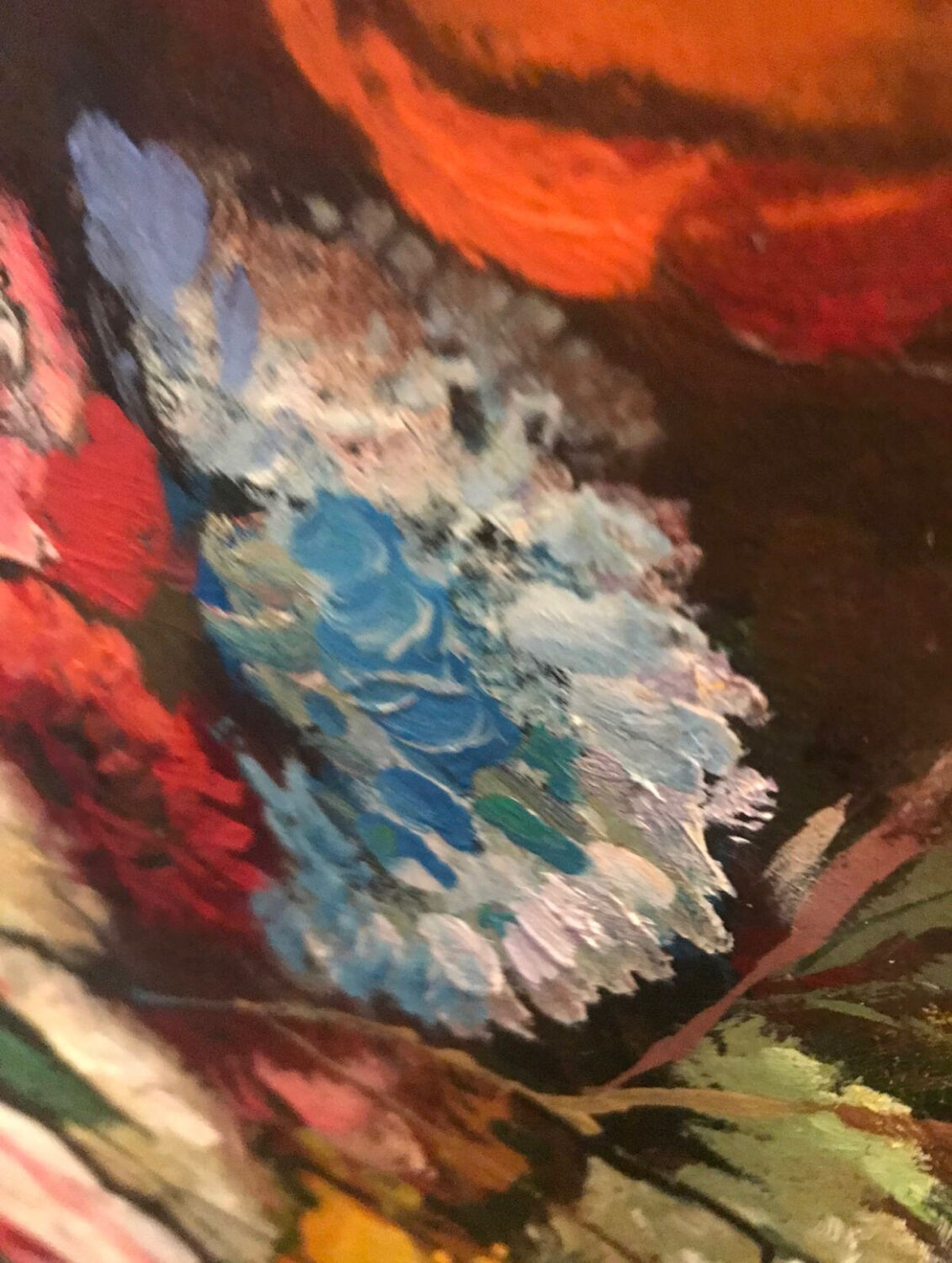 Still life with flowers, oil on canvas