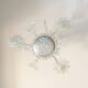 Lustre authentique en verre de Murano – 3 branches – Transparent