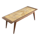 Vintage Brutalist Slate Top Salon Table